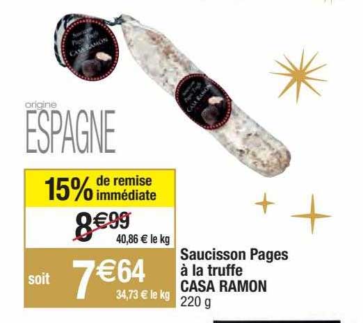 saucisson pages à la truffe casa ramon