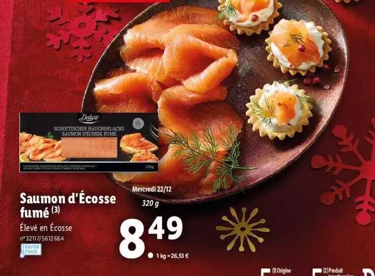 saumon d'écosse fumé deluxe