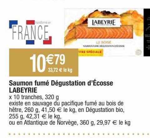 saumon fumé dégustation d'écosse labeyrie