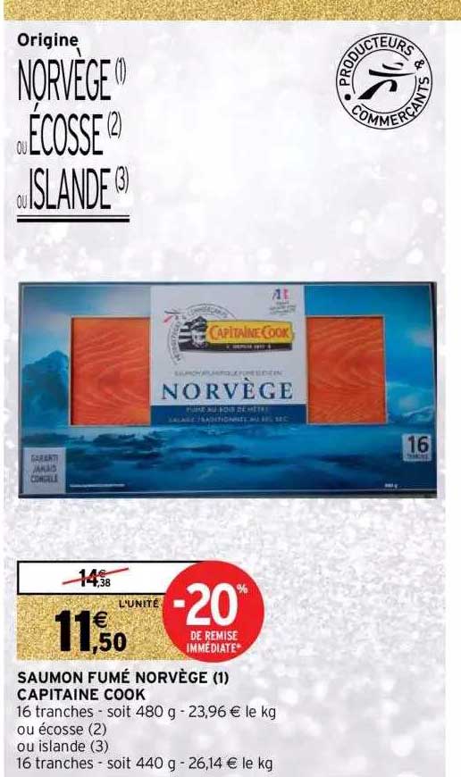 saumon fumé norvège capitaine cook