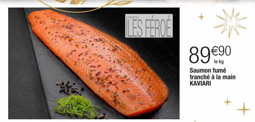 saumon fumé tranché à la main kaviari