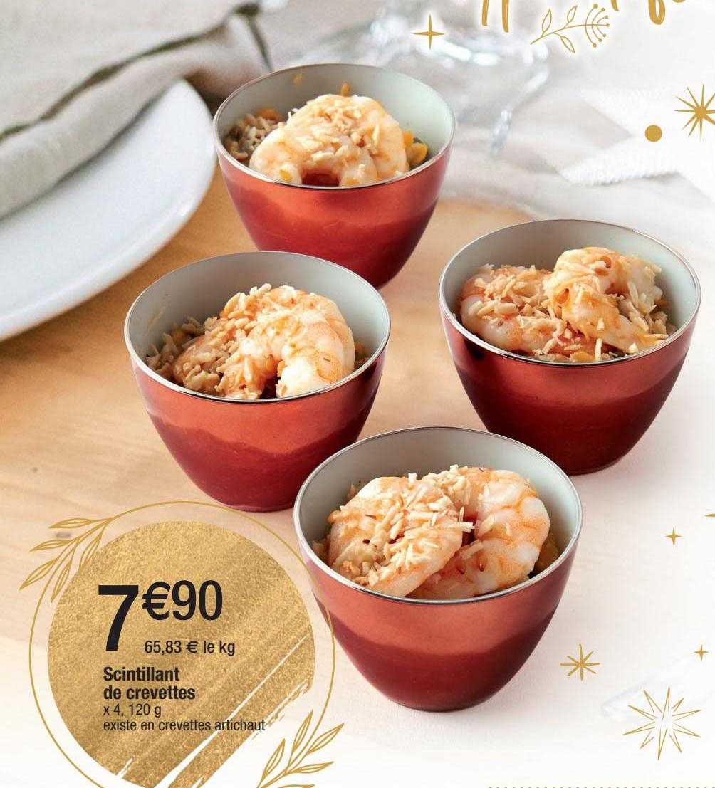 scintillant de crevettes