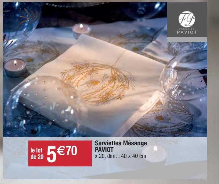 serviettes mésange paviot