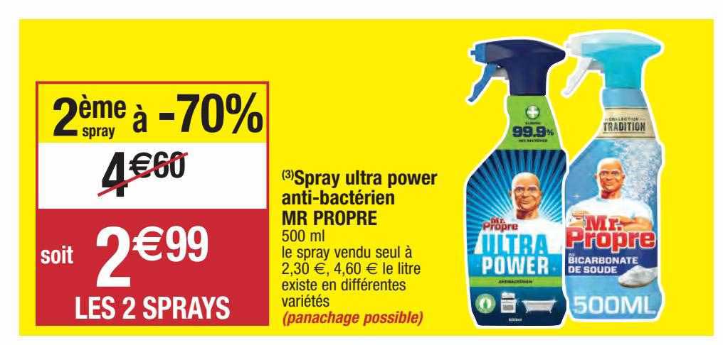 spray ultra power anti-bactérien mr propre