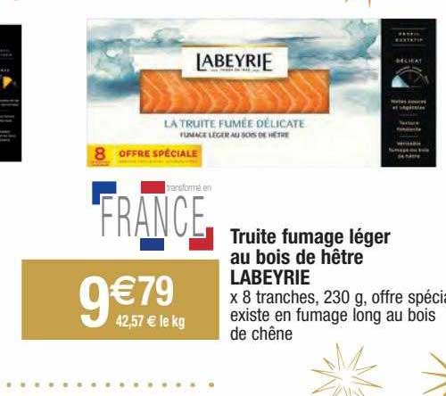 truite fumage léger au bois de hêtre labeyrie