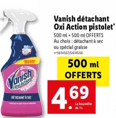 vanish détachant oxi action pistolet