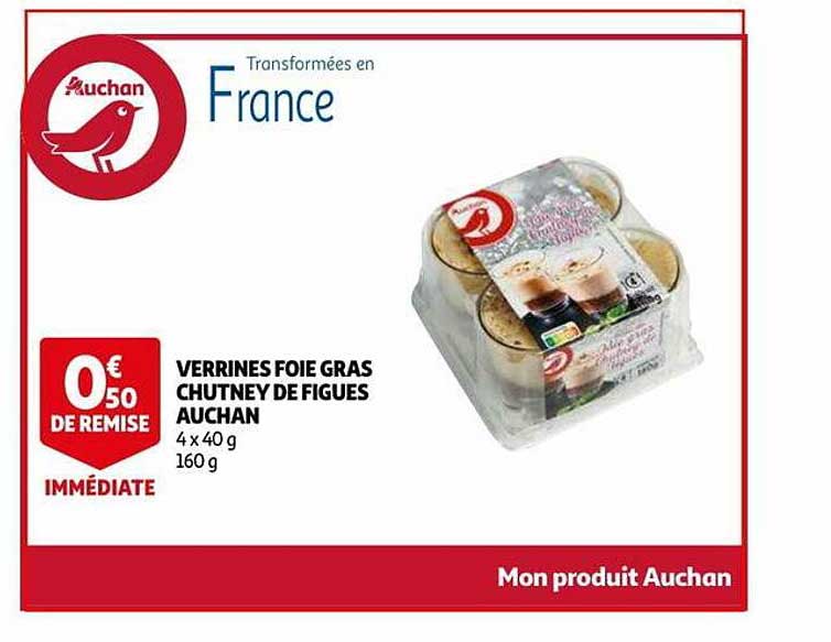 verrines foie gras chutney de figue auchan