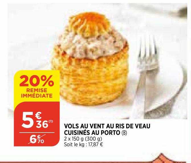 vols au vent au ris de veau cuisinés au porto