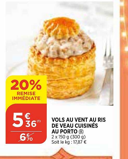 vols au vent au ris de veau cuisinés au porto