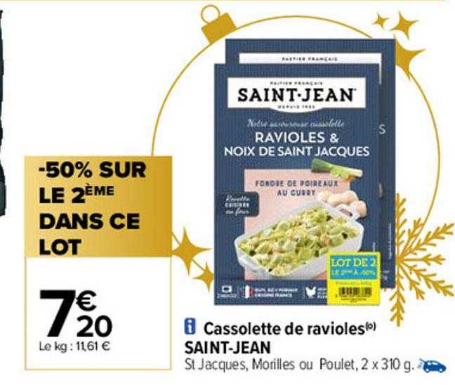 cassolette de ravioles saint-jean