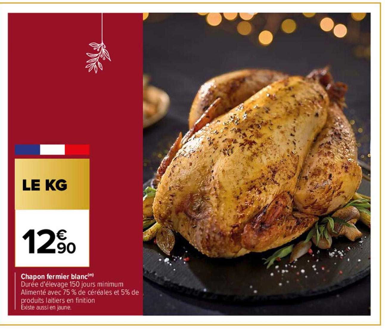 chapon fermier blanc