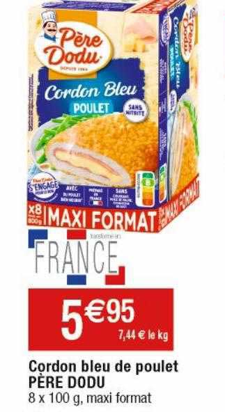 cordon bleu de poulet père dodu