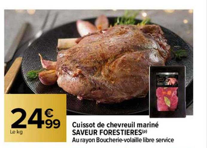 cuissot de chevreuil mariné saveur forestières