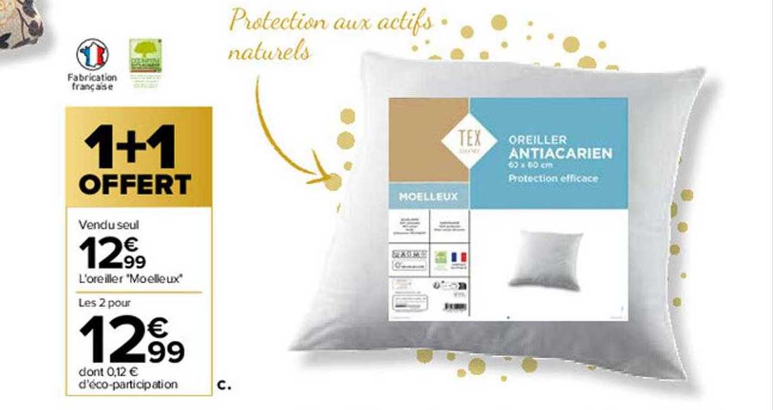 l'oreiller "moelleux" tex home
