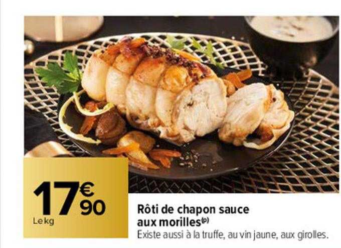 rôti de chapon sauce aux morilles
