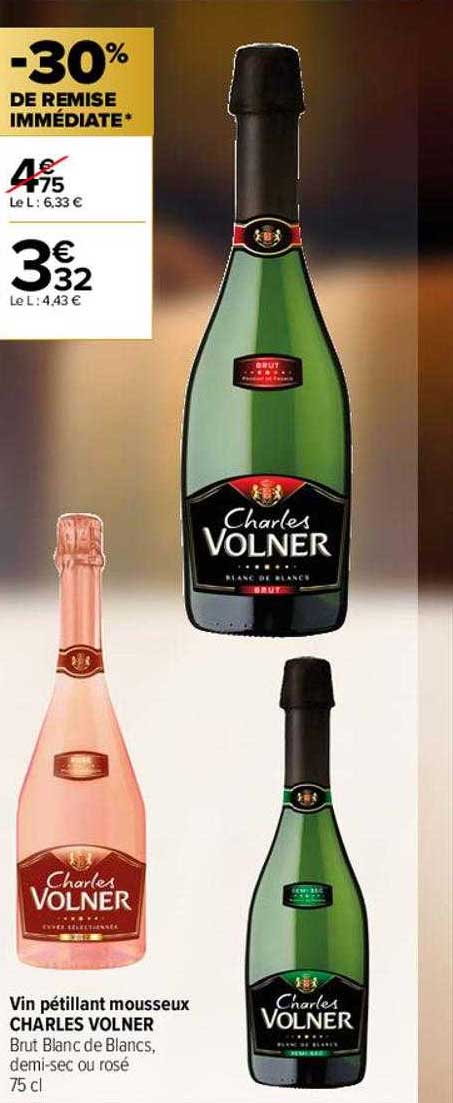 vin pétillant mousseux charles volner