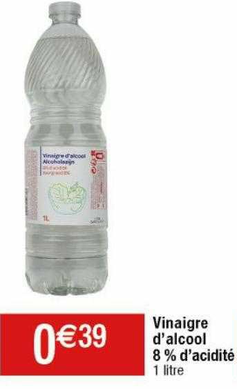 vinaigre d'alcool 8% d'acidité