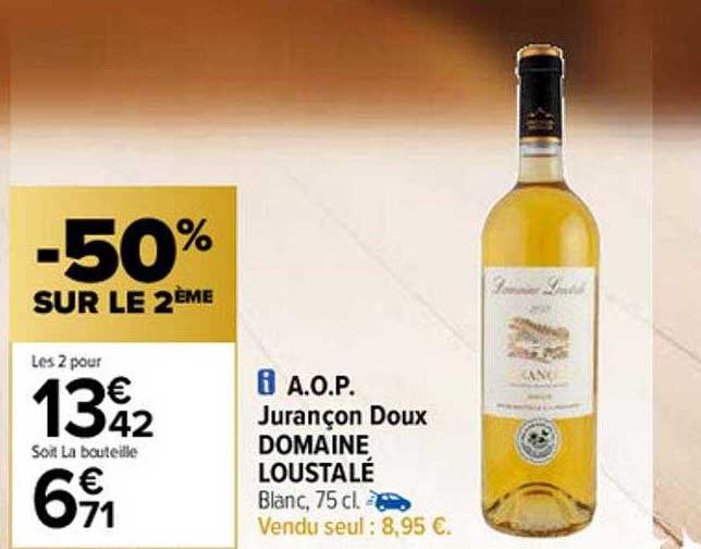 a.o.p. jurançon doux domaine loustalé