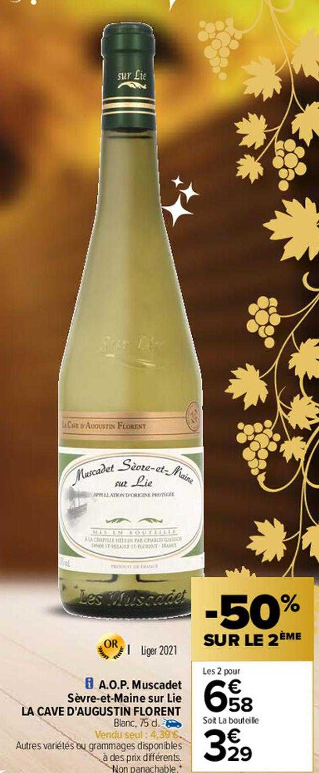a.o.p. muscadet sèvre-et-maine sur lie la cave d'augustin florent