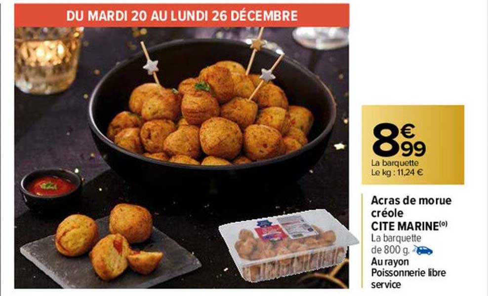 acras de morue créole cité marine