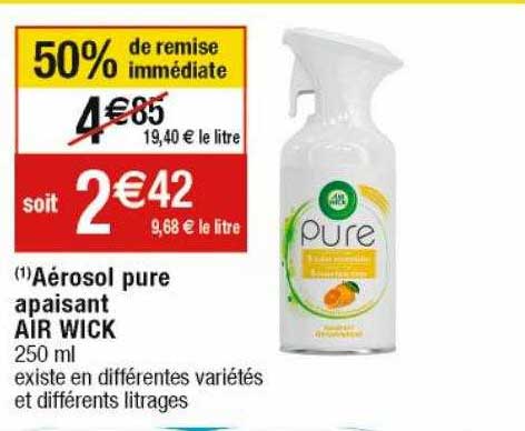 aérosol pure apaisant air wick