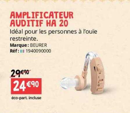 amplificateur auditif ha 20 beurer