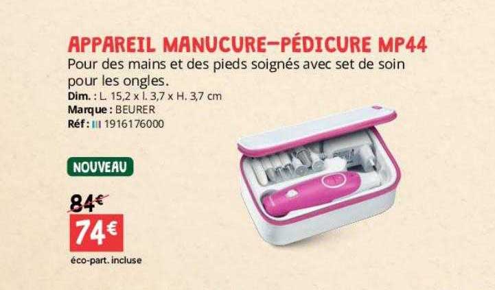 appareil manucure - pédicure mp44 beurer
