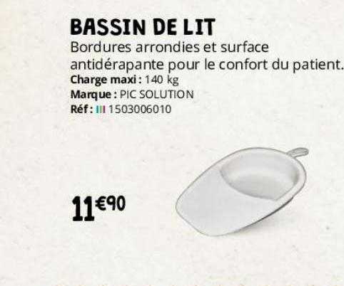 bassin de lit pic solution