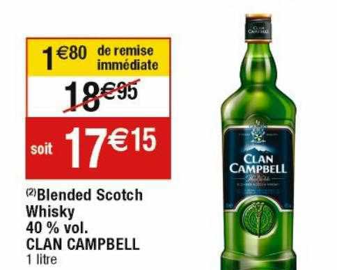 blended scotch whisky 40% vol. clan campbell