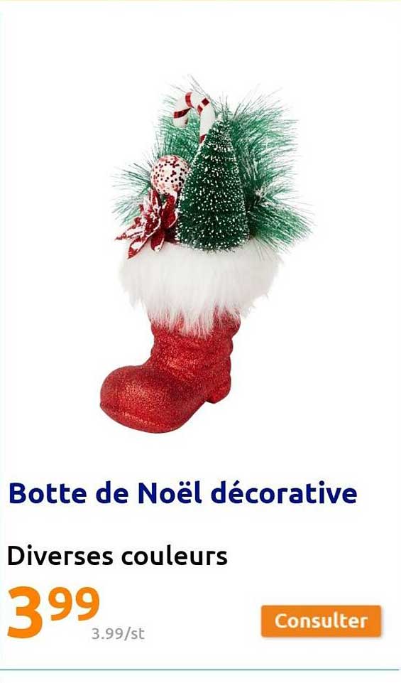 botte de noël décorative