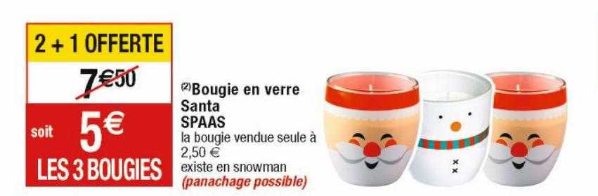 bougie en verre santa spaas