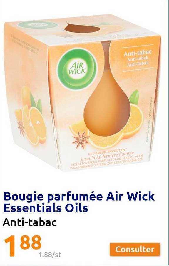 bougie parfumée air wick essentials oils