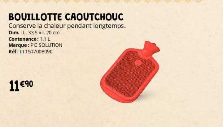 bouillotte caoutchouc pic solution