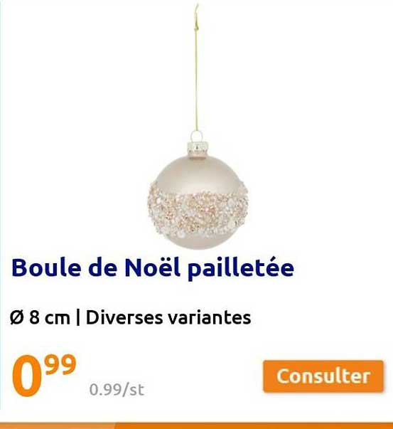 boule de noël pailletée
