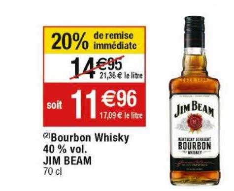 bourbon whisky 40% vol. jim beam