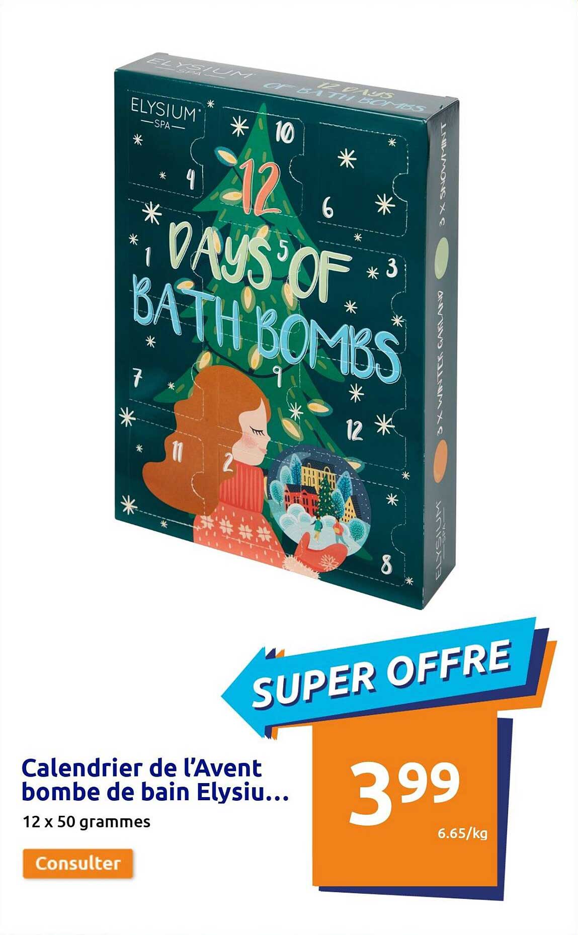 Calendrier De L'avent Bombe De Bain Elysiu...