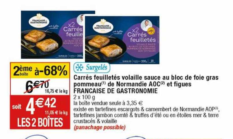 Carrés Feuilletés Volaille Sauce Au Bloc De Foie Gras Pommeau De Normandie Aoc Et Figues Française De Gastronomie
