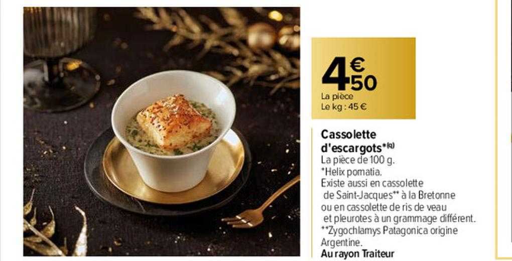 cassolette d'escargots