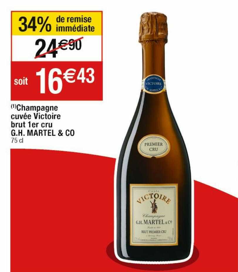 champagne cuvée victoire brut 1er cru g.h. martel & co