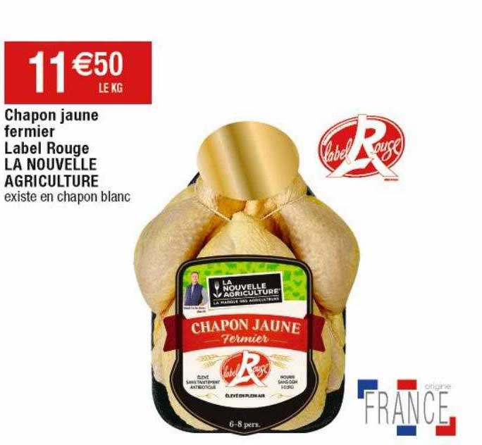 chapon jaune fermier label rouge la nouvelle agriculture