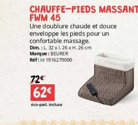 Chauffe-pieds Massant Fwm 45 Beurer