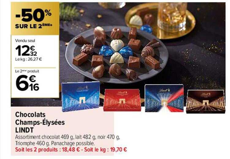 chocolats champs-élysées lindt
