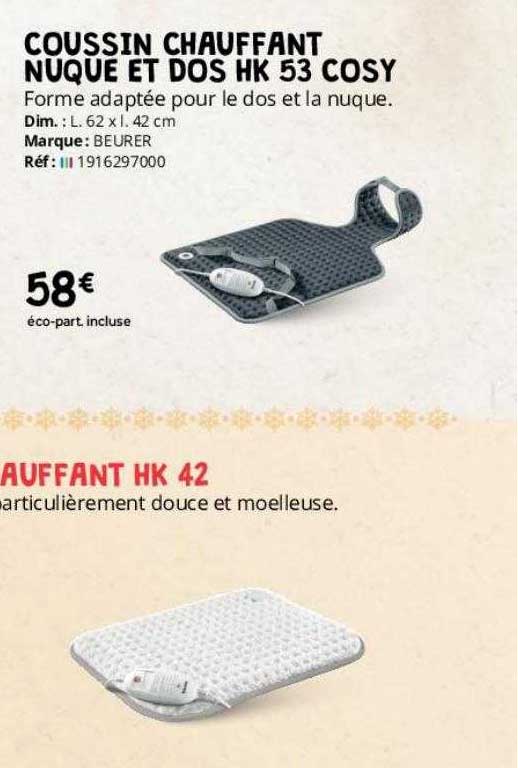 coussin chauffant nuque et dos hk 53 cosy
