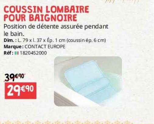 coussin lombaire pour baignoire contact europe