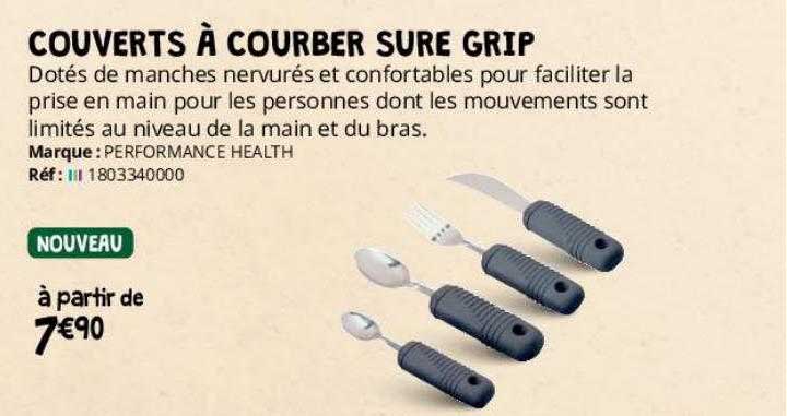couverts à courber sure grip performance health