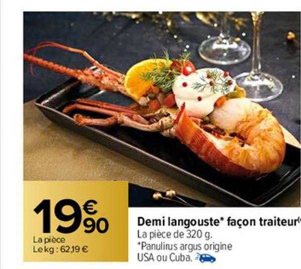demi langouste façon traiteur