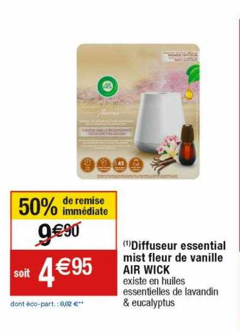 diffuseur essential mist fleur de vanille air wick