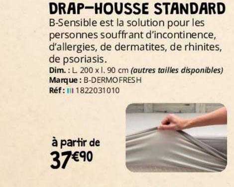 drap-housse standard b-dermofresh