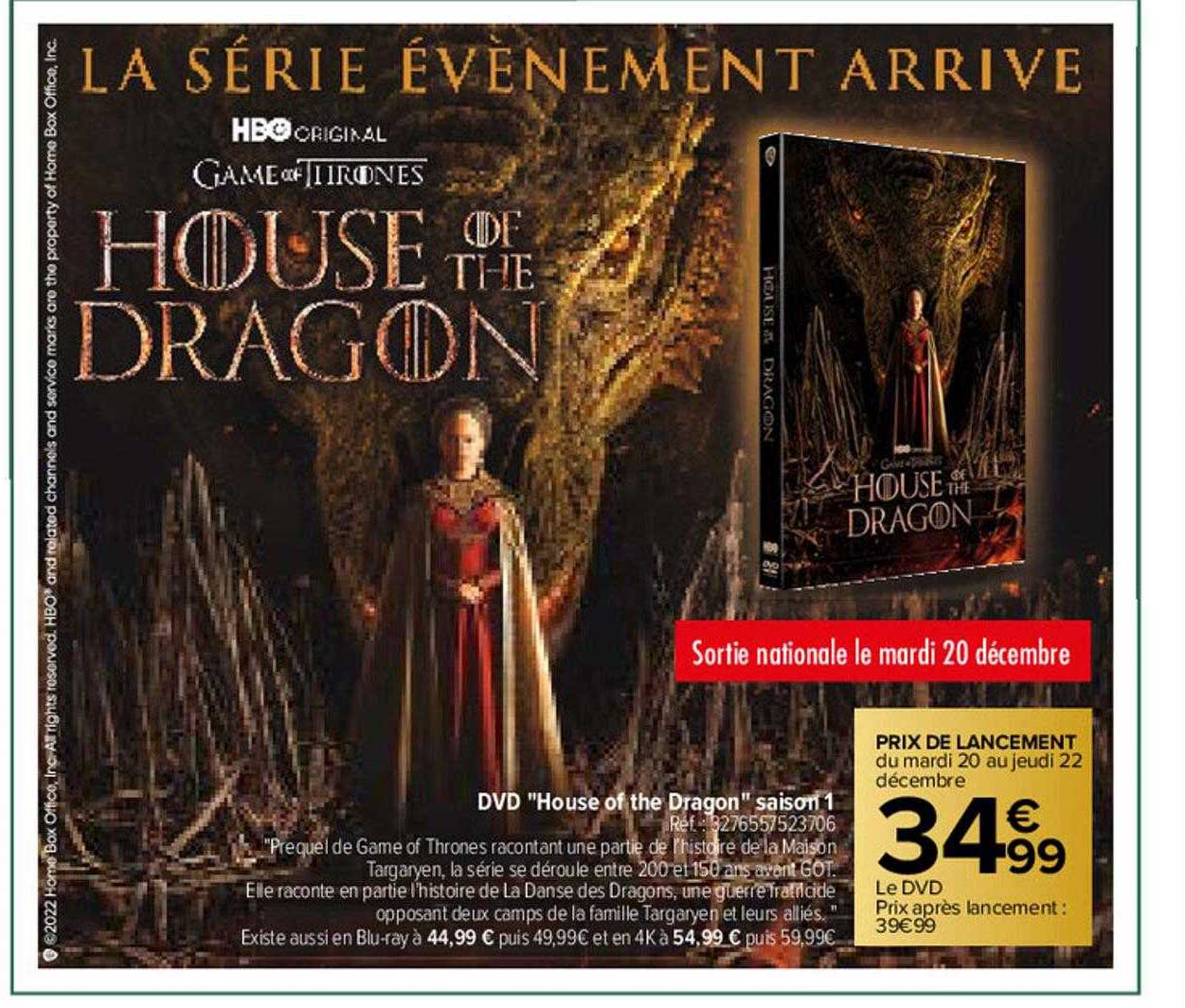 Dvd "house Of The Dragon" Saison 1