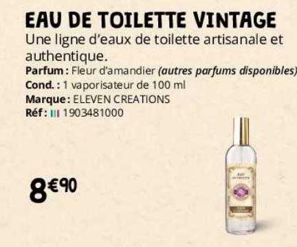 eau de toilette vintage eleven créations